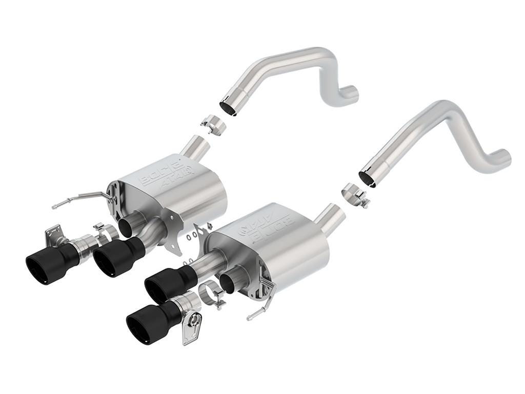 327219 15-19 Borla Z06 Exh Atak Muffler w/NPP Black Tips