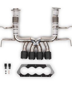 328418 2023-2025 Z06 Fabspeed Titanium Supersport XPipe uitlaat met Carbon Fiber eindstukken