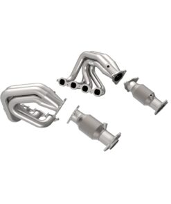 328479 2020-2025 C8 Kooks 2" RVS Headers & groen Catted Connection set