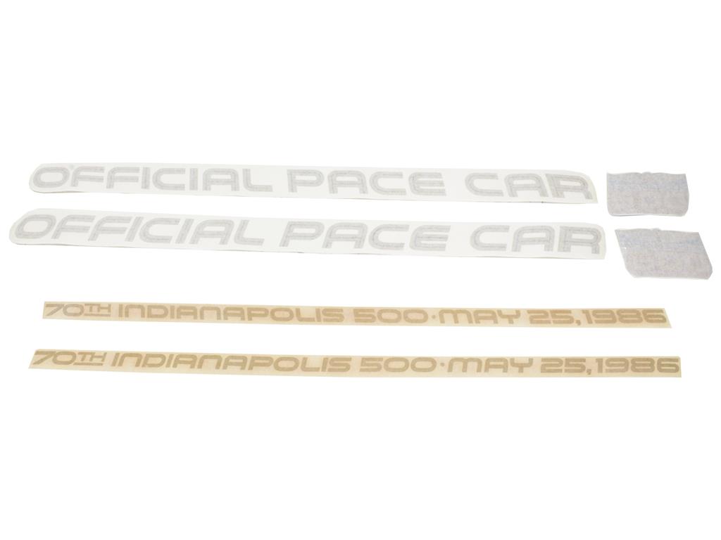 334448 86 sticker Kit - Pace auto Gold en zwart Deur logo