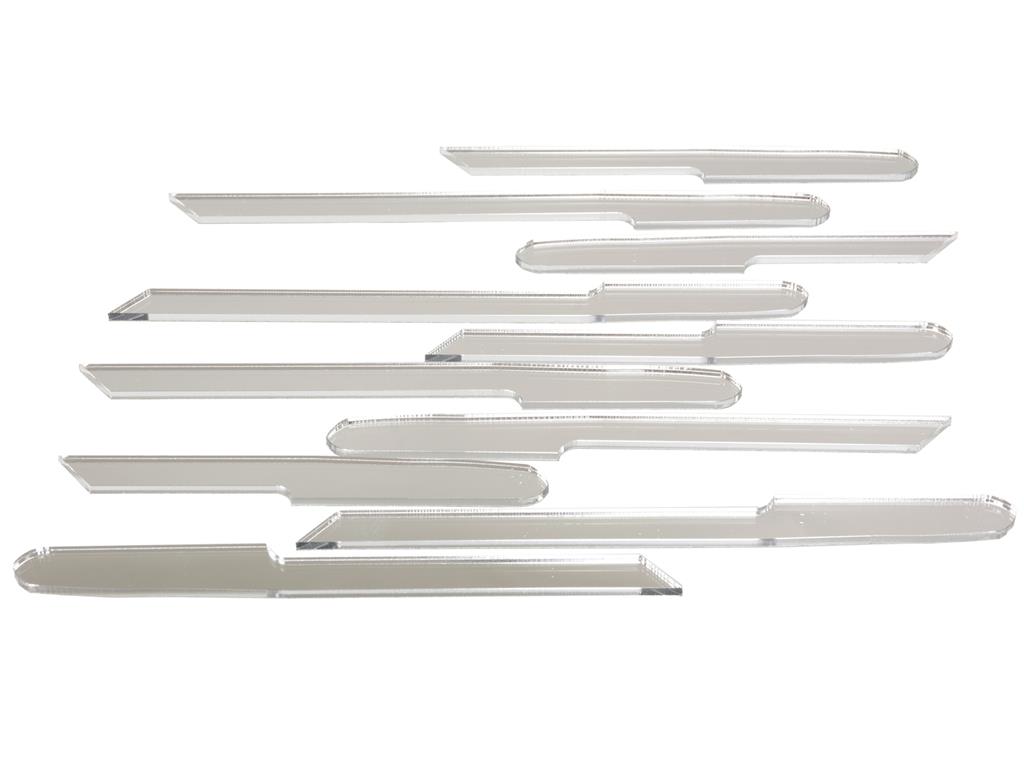 334555 95-96 spatbord Louver Accent - Chrome Mirror Finish
