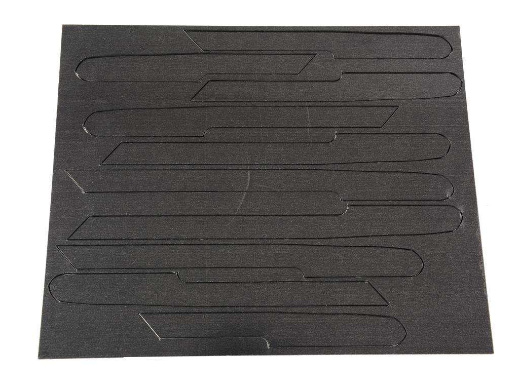 334559 95-96 spatbord Louver Accent - Acryl Solid zwart Finish