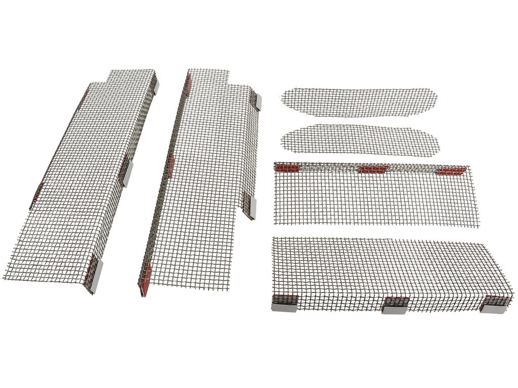 335020 97-04 Remzijde en achter Duct Grille / Scherm - Roestvrij staal