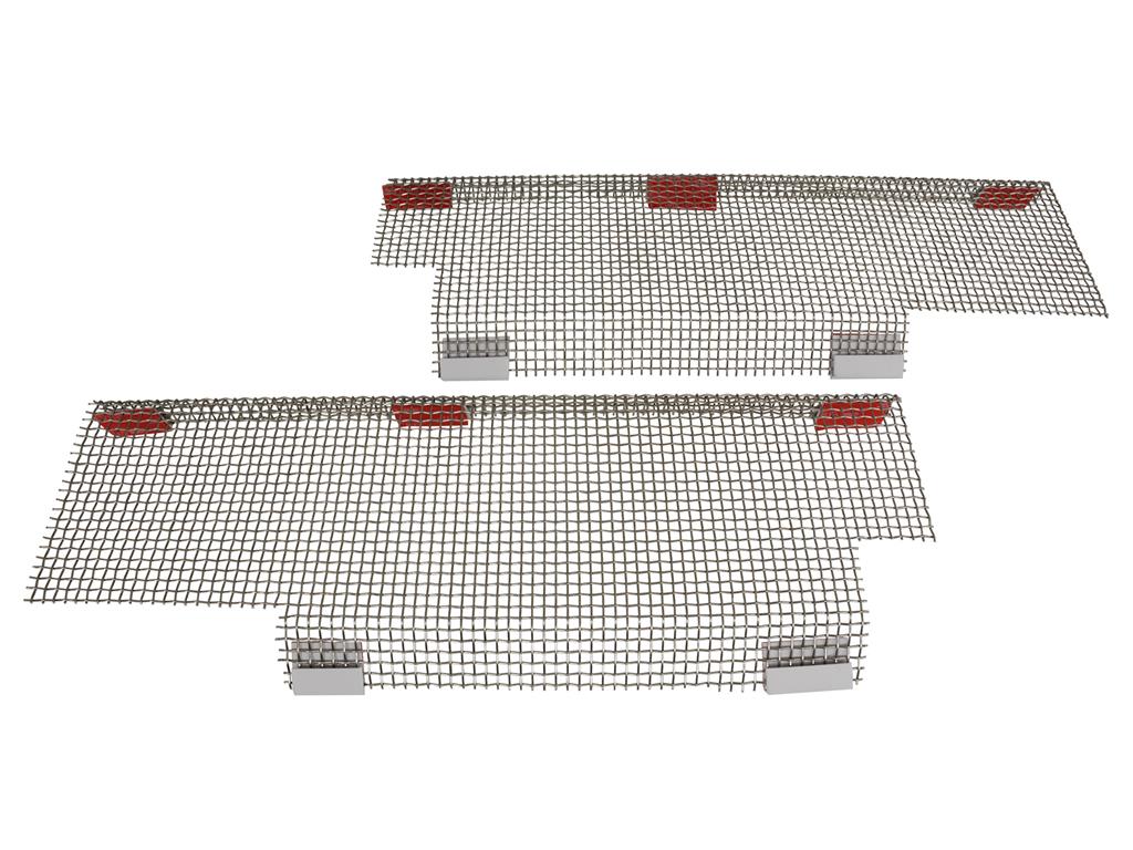 335038 97-04 Achterbumper Duct Grille / Scherm - Roestvrij staal