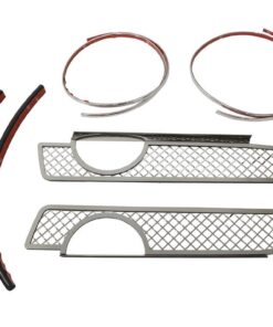 335105 97-04 Mist licht grilles - Laser Mesh roestvrij staal - Paar
