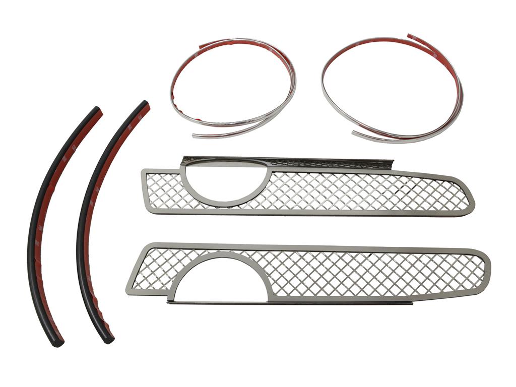 335105 97-04 Mist licht grilles - Laser Mesh roestvrij staal - Paar