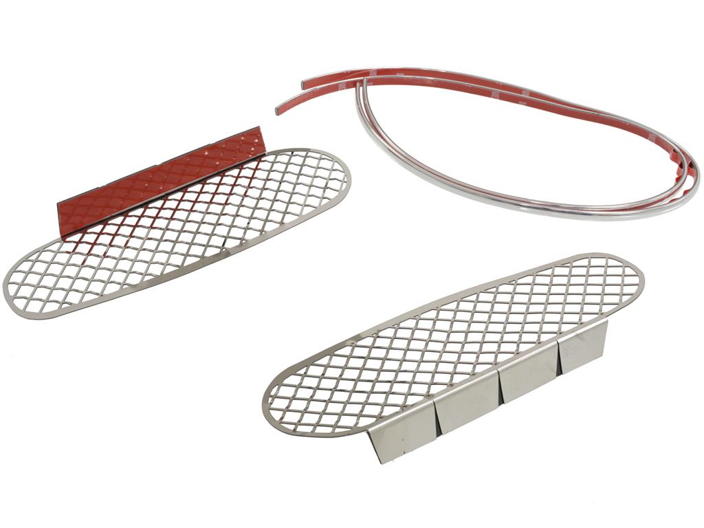 335139 97-04 Voorrem Duct Grilles - Laser Mesh Roestvrij Staal - Paar