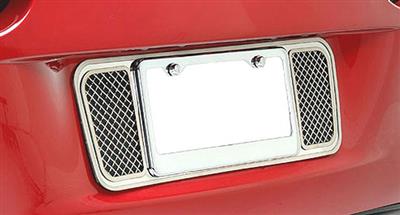 336051 05-13 License plaat Frame / Bezel - Diamond Mesh achter - roestvrij staal