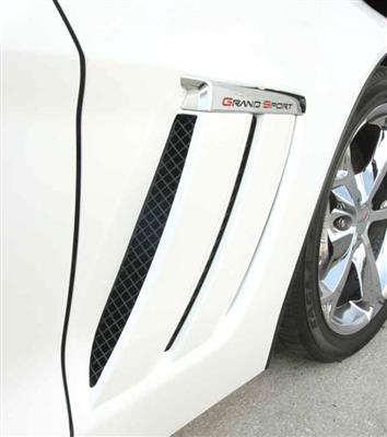 336073 10-13 zwart Laser Mesh zijde Vent Insert - roestvrij staal - Grand Sport