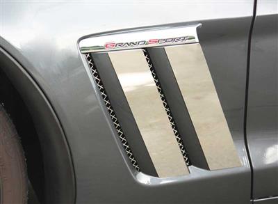 336148 10-13 Grand Sport spatbord Louver afdekkingen - geborsteld roestvrij staal