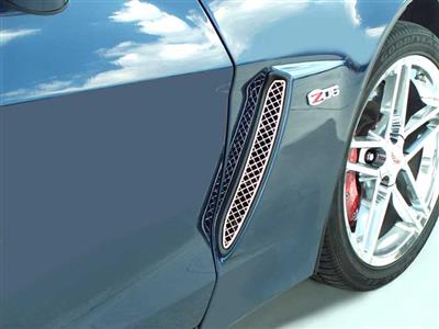 336178 06-13 Laser Mesh zijde Vent grille - roestvrij staal - Z06 / 427 cabrio