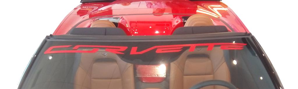 337007-01 14-19 Silver Corvette Windshield Decal
