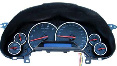 396114 05-13 Gauge Bezel set - Satin aluminium Finish