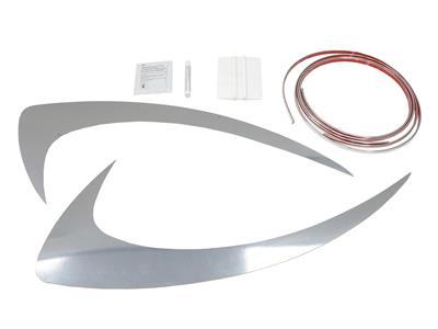 446135 05-13 koplamp Eyebrow - Chrome Acrylic ABS