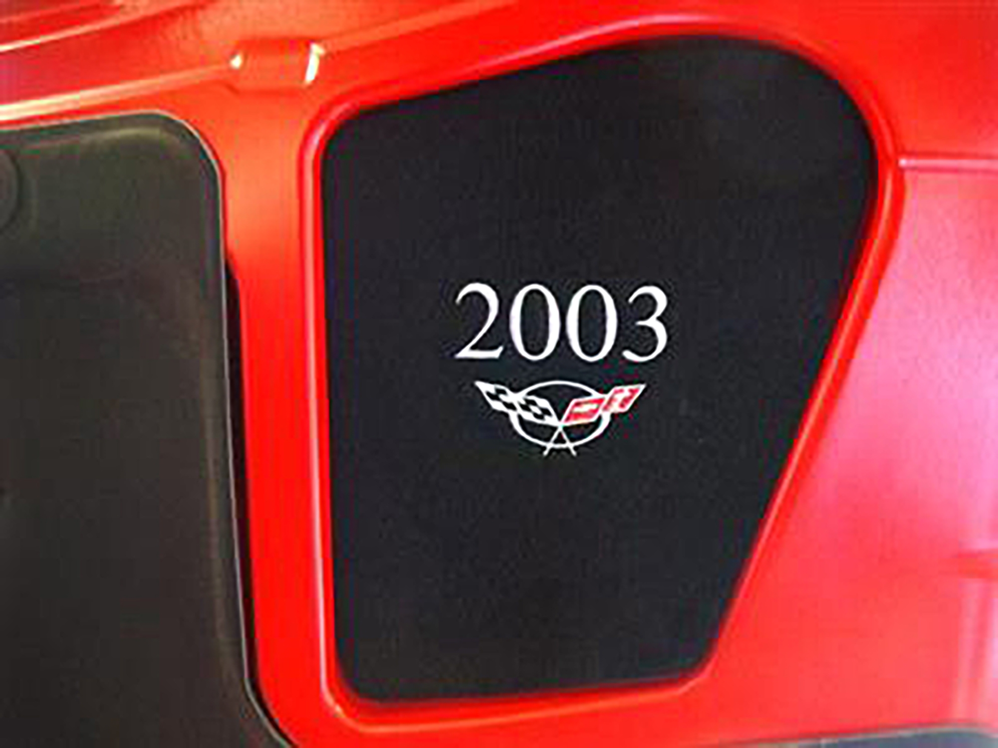 465062 1997-2004 Underhood Display Invoegen met jaar en C5 logo zwart Tapijt