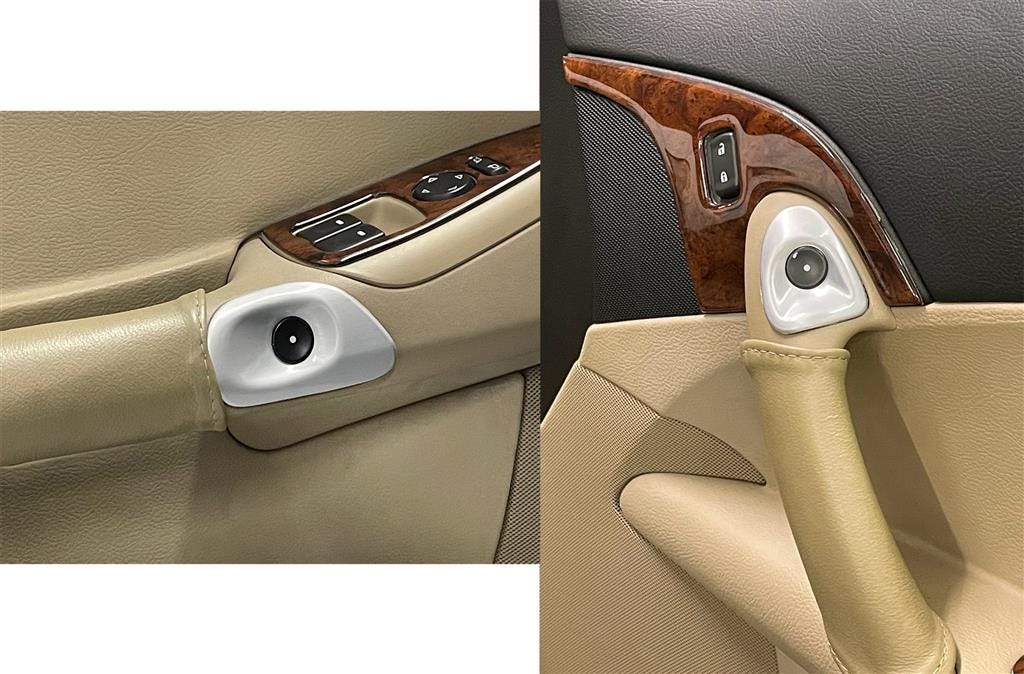 486090 05-13 Interior deur Release Bezel afdekkingen - gepolijst aluminium - paar