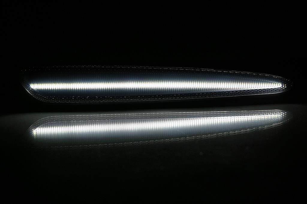 496191 2005-2013 Zen6 Smoked White Laser LED zijmarkering Lamps - voor en achter
