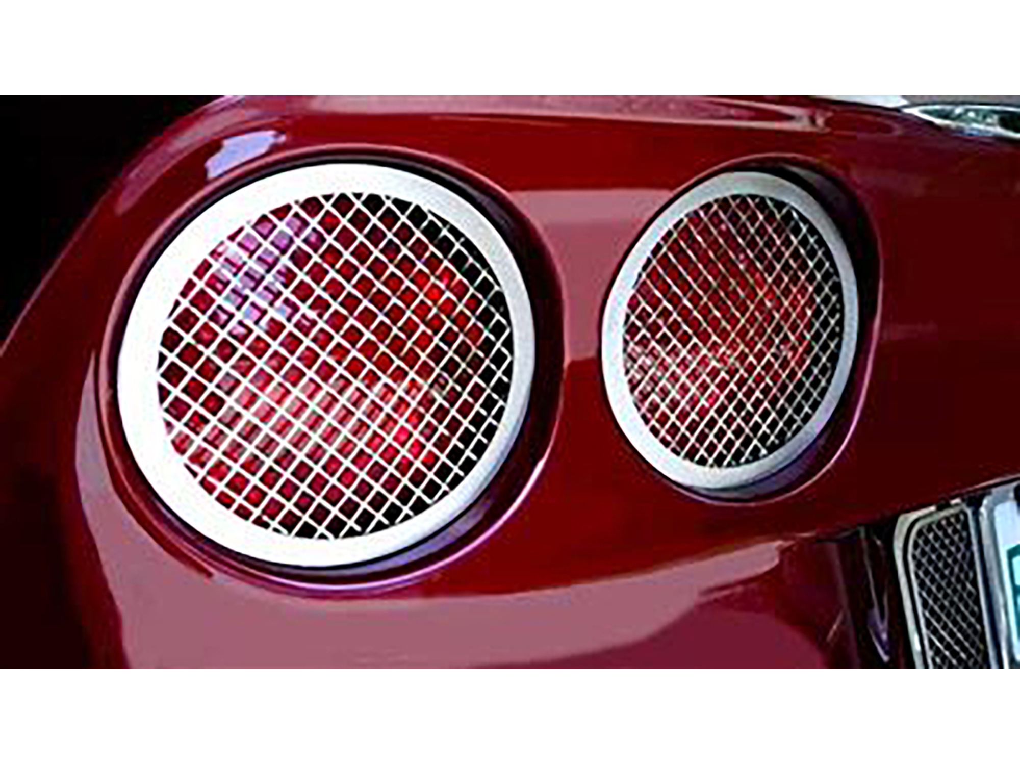 496013 05-13 achter lamp Grilles - Laser Mesh - roestvrij staal - set Of 4