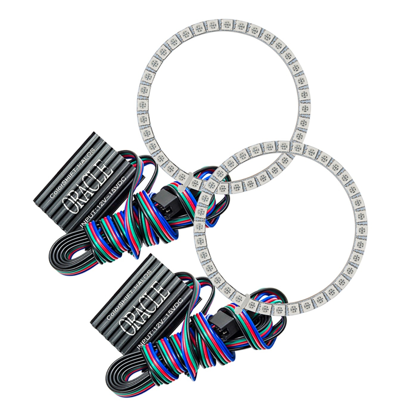 496217 2005-2013 C6 Oracle LED Fog Halo set - ColorSHIFT