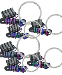 496232 2005-2013 C6 Oracle LED koplamp set Triple Halo ColorSHIFT w/o Controller