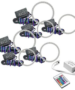 496234 2005-2013 C6 Oracle LED koplamp set Triple Halo ColorSHIFT w/Simple Controller