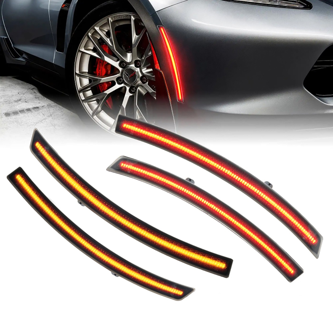 497201 2014-2019 C7 Oracle Sidemarker Set Tinted No Paint