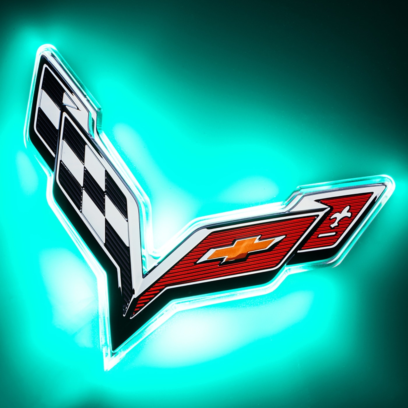 497212 2014-2019 C7 Oracle Rr Illuminated Emblem Aqua