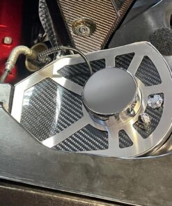 578010 20-25 coupé geborsteld RVS Shock Tower afdekkingen met Carbon Fiber Inserts