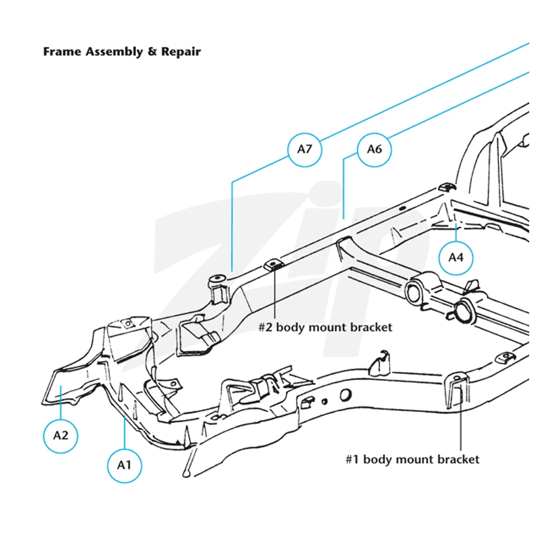 182075L 63-64 Opklapconstructie achterframe met beugels - links - Afbeelding 3
