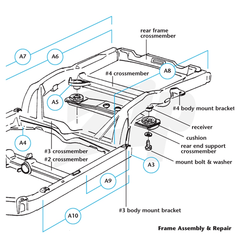 182037L 63 #1 Body Mount Frame Bracket - links