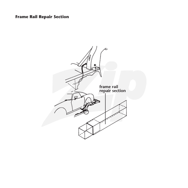 182223L 65-67 48" Frame Rail Repair Kit - links - Afbeelding 3