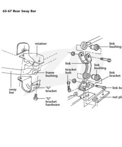 582164 65-67 396/427 Framebus achterste stabilisatorstang