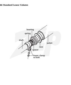 Alternative view of 562056 64-66 Steering Column Shaft Tube