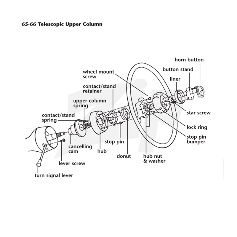 562109 65-66 met telehoornknop - Afbeelding 2