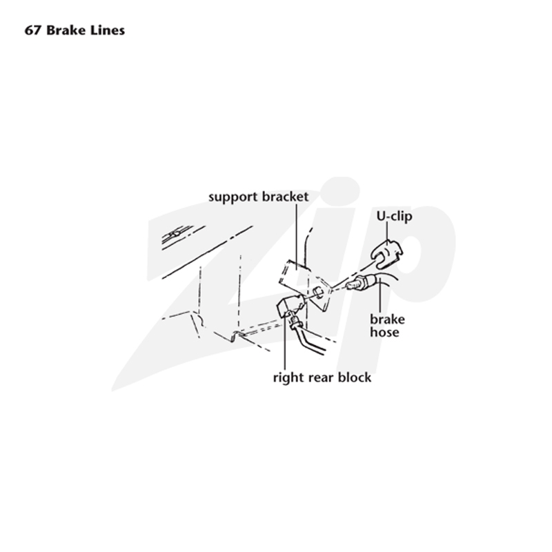 192245 67 STD Master Cylinder Brake Line - Afbeelding 3
