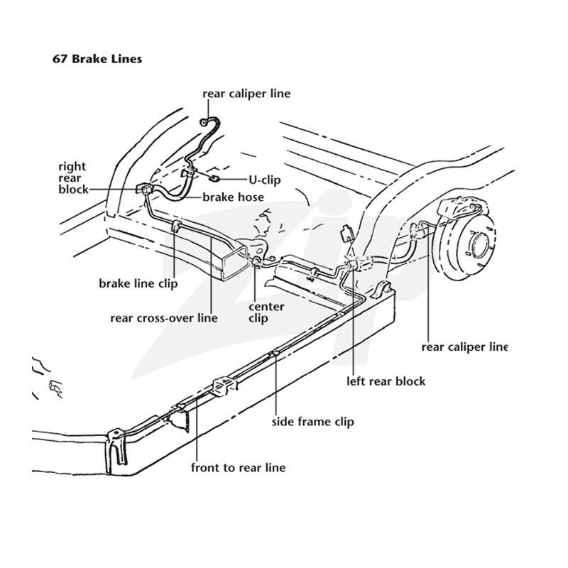 192245 67 STD Master Cylinder Brake Line