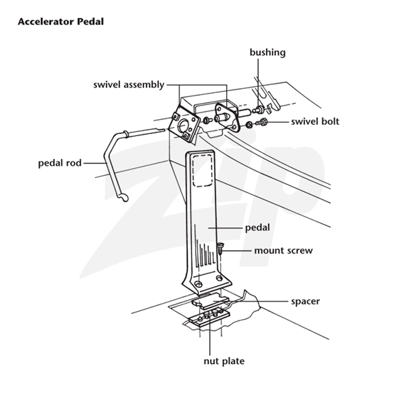 342192 63-67 Accelerator Pedal Screws