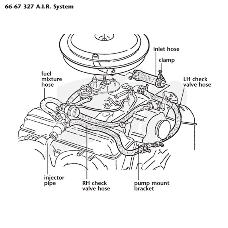 322107 66-74 327/350 Exhaust Manifold A.I.R. (Smog) Injector Tubes - Afbeelding 3