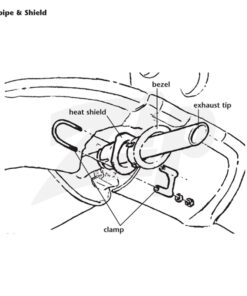 Alternative view of 322087 63-67 Rear Exhaust Muffler Tips (Correct)