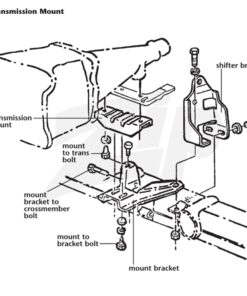 532504 63-67 Transmission Mount Bracket