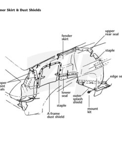 Alternative view of 312008 63-67 Inner Fender Skirt Lower Seals (4pc)
