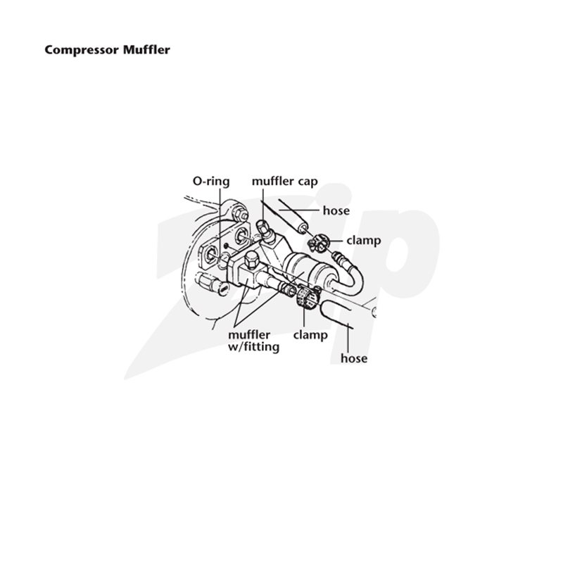 452265 63-64 AC-compressordemper en fitting