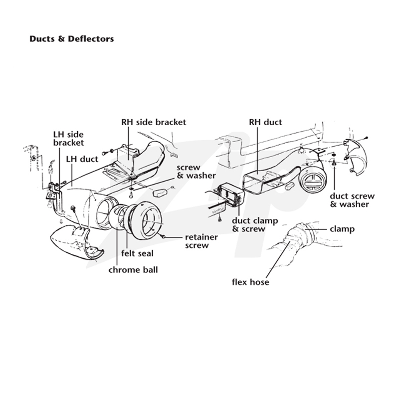 452001 67 AC LH Duct Bracket (RH)
