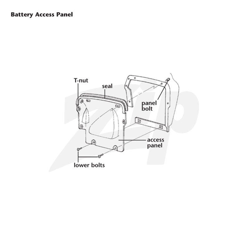 172205 63-67 Battery Access Panel - Fiberglass (PM)