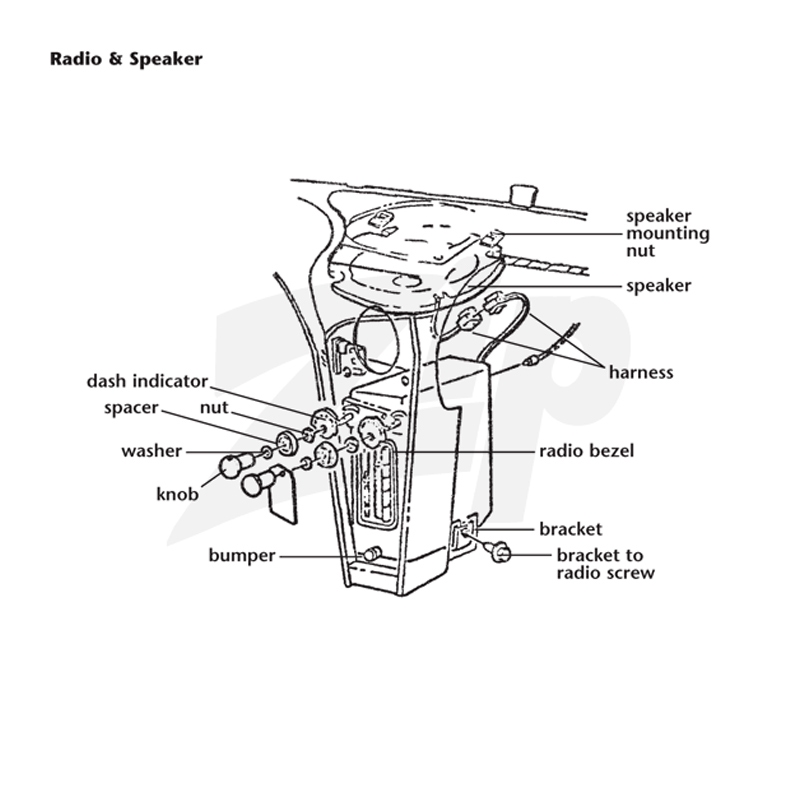 521006 63-67 Speaker & Grill Screen Mounting Nuts