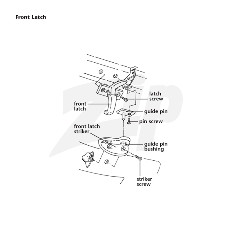 CT-22 63-67 Cabriokap/hardtop voorsluiting - Afbeelding 2