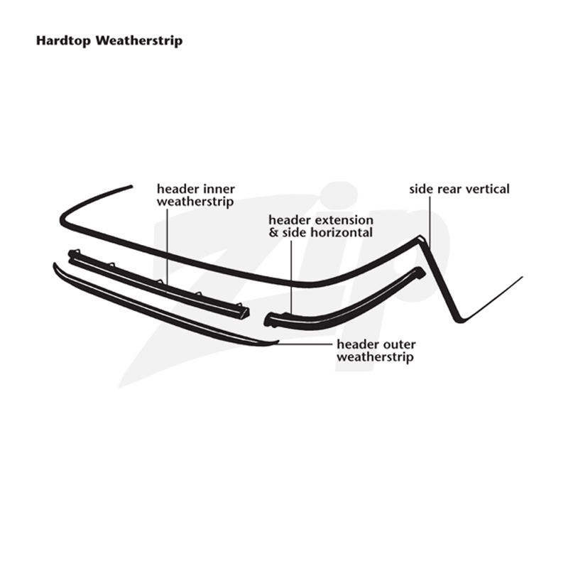 WS-4404 63-67 Hardtop-uitbreiding tochtstrip