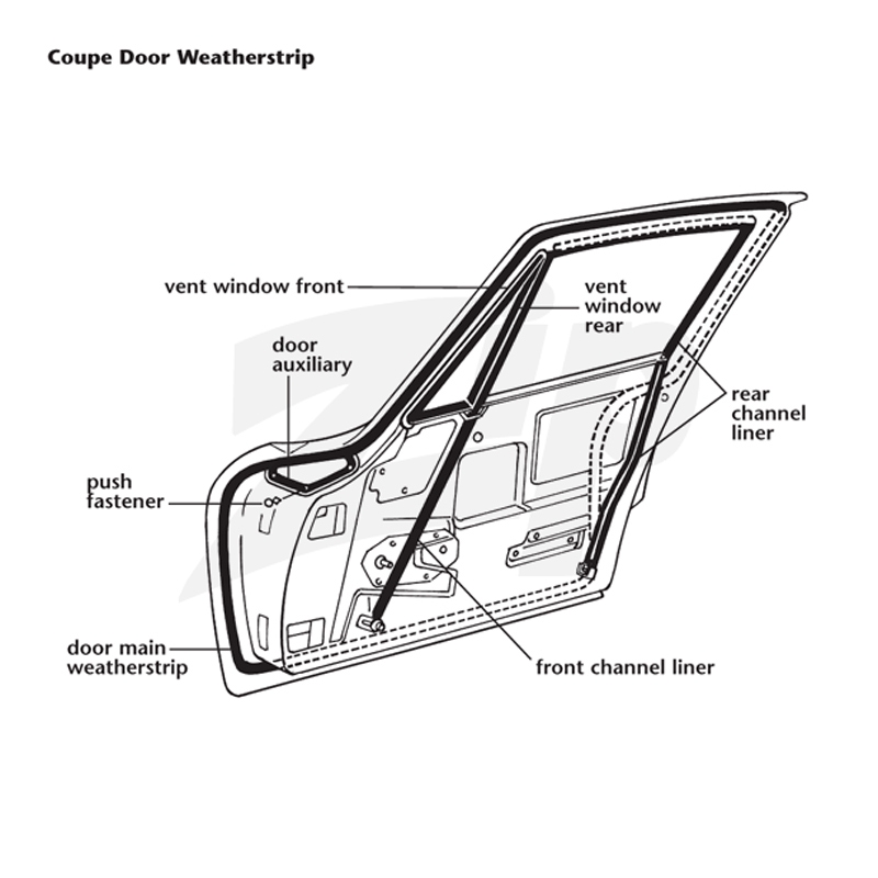 282103 63-67 Coupédeurglas voorkanalen (geperforeerd en voorgebogen ontwerp) - Afbeelding 2