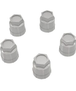 644080 88-96 wiel Lug moer dop - Zilver - Set van 5