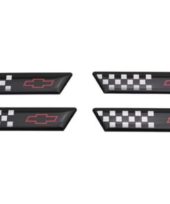 644173 91-96 Emblems / Decals - midden dop - 3D Domed - zwart - Set van 4